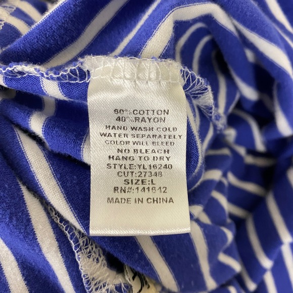 Ya Los Angeles Skirt Women's Large Blue White Striped‎ Maxi Long Casual - Picture 4 of 10